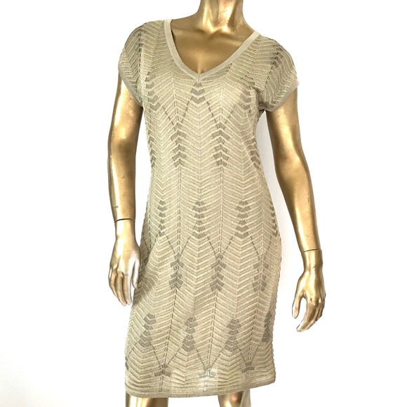 missoni gold dress